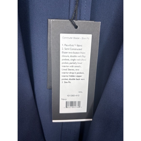 Rhône Commuter Blazer NWT $300 Slim Fit Stretch Navy Blue XXL Minimalist - Picture 6 of 8